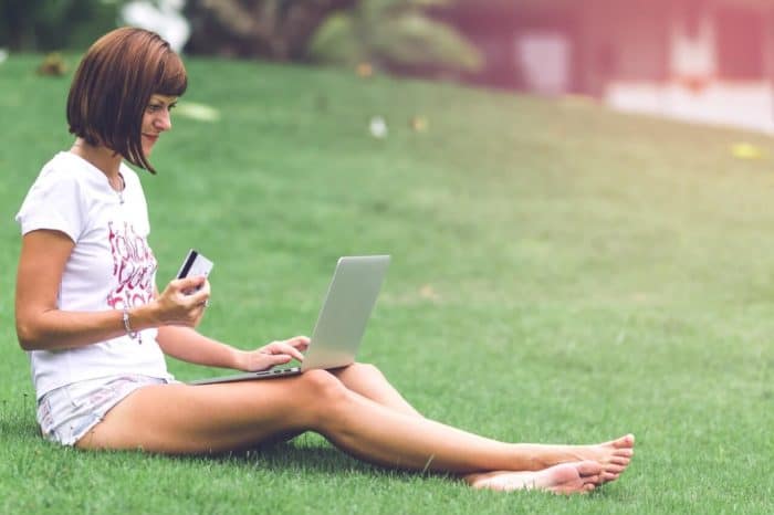 Woman Working With Laptop
